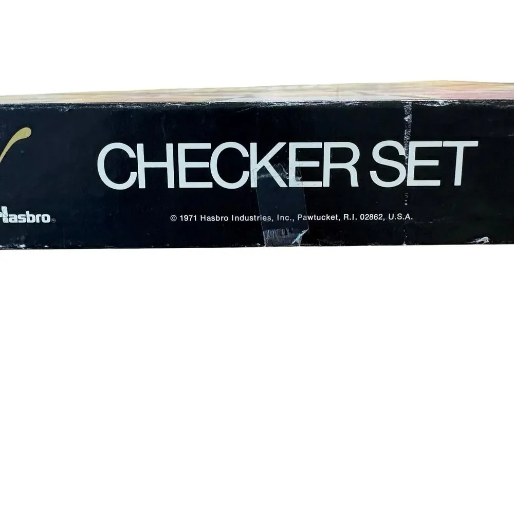 Vintage 1973 Board Game Lot - Hasbro Checker Set & Deluxe Backgammon Retro‎ 70s